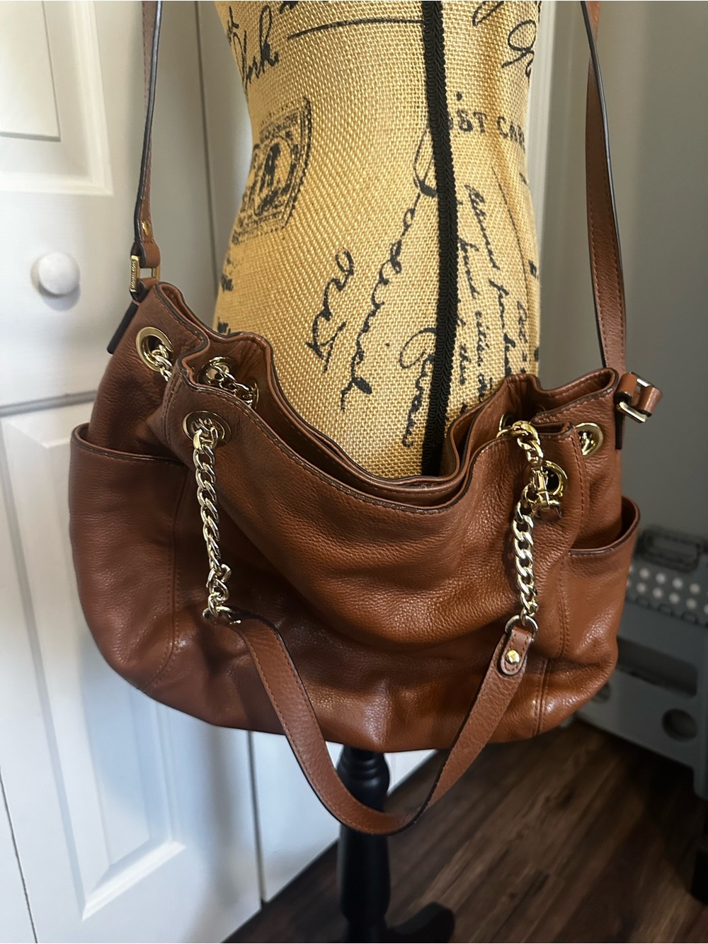 Michael Kors Tan Leather Shoulder Bag